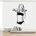 Vcnhln Kobiece mięśnie naklejki ścienne fitness siłownia sport naklejki winylowe wystrój domu 57 x 84 cm
