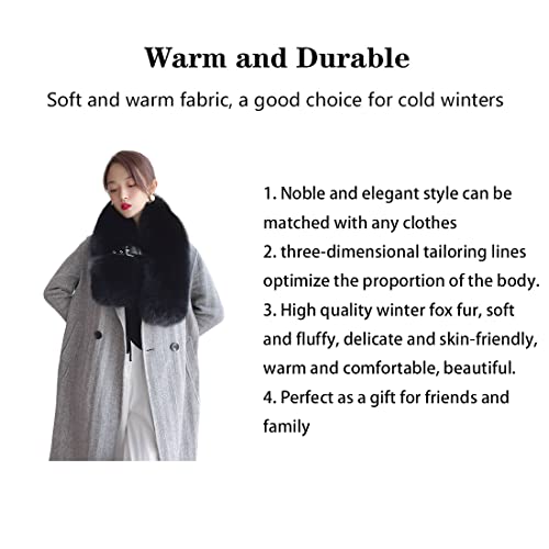Daisha Unisex Winter Long Scarf Neck Warmer Shawl,Cold Weather Thick Warm Fox Fur Scarves,Noble Christmas New Year Gift. #TOP5