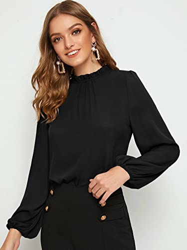 Image of FNOCKS Women's Plain Round Neck Long Sleeve Slip On Cotton Top