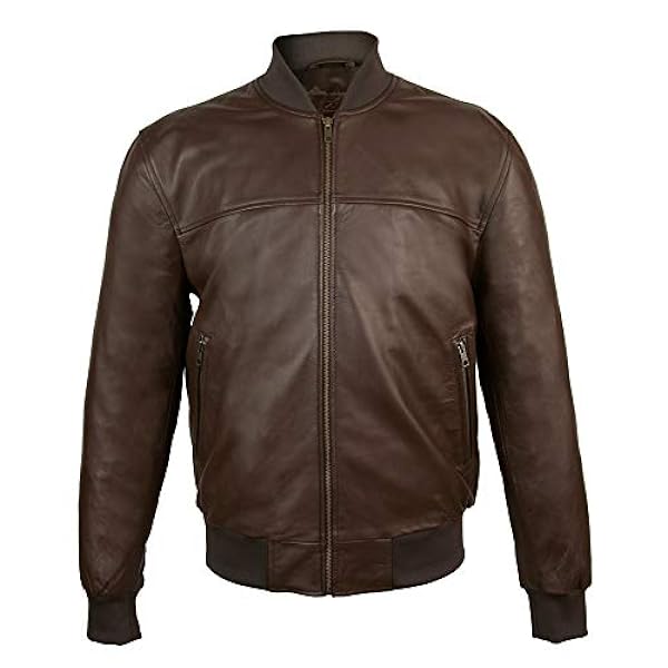 Zerimar bomberjack heren | Elegant leren jack | Leren herenjack | Leren bomberjack | Jas heren | Leren jas heren | Leren jack voor heren | Lange leren jas heren