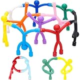 Houbobo Magnetic Fidget Travel Toys for Kids Age 3-8 Year Old, 12Pcs Multipurpose Magnets Men Set for Travel, Airplane Play, Refrigerator, Desk, Sensory Toys Gifts for Boys and Girls