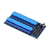CWCKDJDH Modulo di schermatura relè a 16 canali DC 5 V 12 V 24 V con accoppiatore ottico LM2576 Microcontrollori Interfaccia relè di potenza per kit fai da te