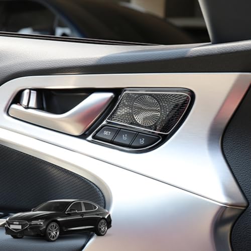 Amzcar �I�[�g�X�^�C�����O �C���e���A�A�N�Z�T���[ �X�e�����X�X�`�[�� �J�[�C���i�[�h�A �X���[���I�[�f�B�I�X�s�[�J�[�J�o�[�g���� Genesis G70 2019-2025�A�N�Z�T���[�ƌ݊�������(�u���b�N)