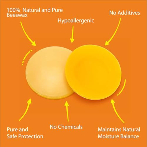 BoobyBuds Natural Beeswax Nipple Shields – Beeswax Nursing Cups - Nipple Protectors - -Beeswax Nipple Covers for Breastfeeding - Safe for Baby and Mom