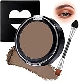 Matte Highlighter Blush Two-in-One Single Eyeshadow Palette – Fine Texture Long-Lasting Wear Soft Blendable Powder Makeup with Mini Brush Hypoallergenic for Sensitive Eyes Beginners (Brown)