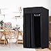 uxcell Fitting Room, 39x39x78 inch Clothing Store Fitting Room with Shading Curtain, Portable Changing Room for Clothing Shop Shopping Centre Office, Black