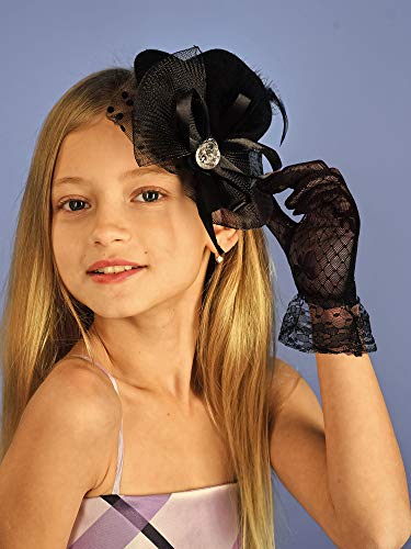 SATINIOR Short Lace Gloves Girls Tea Party Lace Gloves for Formal Princess Dressing Wedding Halloween2