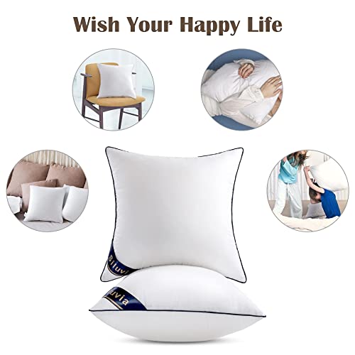 Siluvia 24X24 Pillow Inserts Decorative 24 Pillow Inserts Square Interior Sofa Pillow Inserts Throw Pillow Insert Pair White Couch Pillow(2, 24"X24") #TOP4