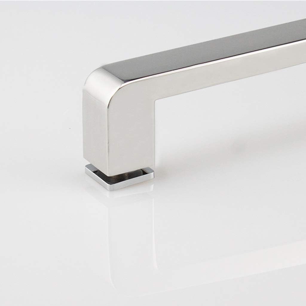 Shower door handles,Modern Rectangle Shower Door Handle Pull T Bar Door Lever Hardware Replacement Set | Bathroom Door Knobs for Interior Glass Doors | Polished Chrome Towel Bar (Color ( Color : Chrom