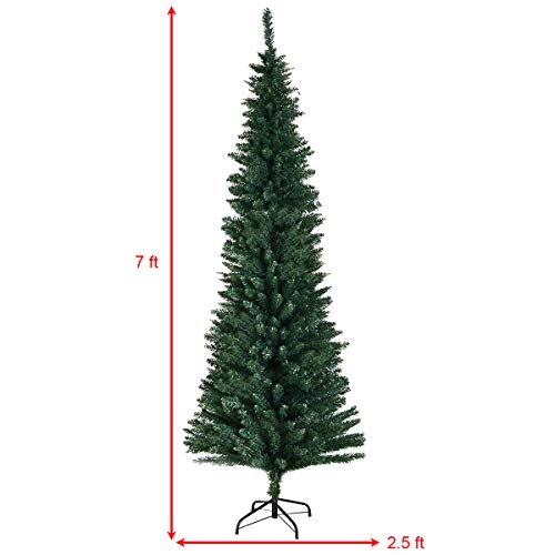 Giantex ARTIFICIAL PENCIL CHRISTMAS TREE Premium Hinged Pine Tree thumb #6
