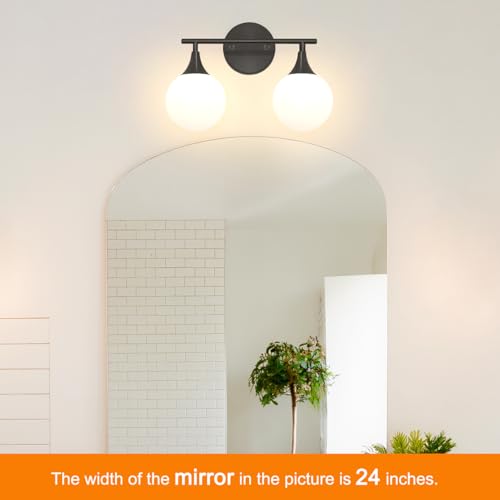 Image of Daunton Modern Matte Black Bathroom Vanity Light - Energy Efficient G9 Base Bathroom Lighting Fixtures Over Mirror, Anti-Glare 14.2 Inch Soft Illumination for Makeup & Shaving, Stylish and Affordable