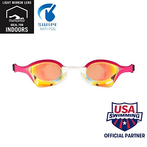 Óculos Arena Cobra Ultra Mirror Swipe Amarelo e Rosa Pink