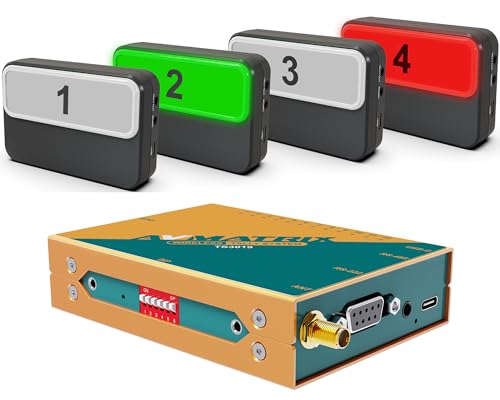 AVMATRIX TS3019-4 Tally Light System,1Tally Box + 4 Lamps System on Air Lamp Studio Camera for Live Shooting,Support RS-232 RS-485 VMIX