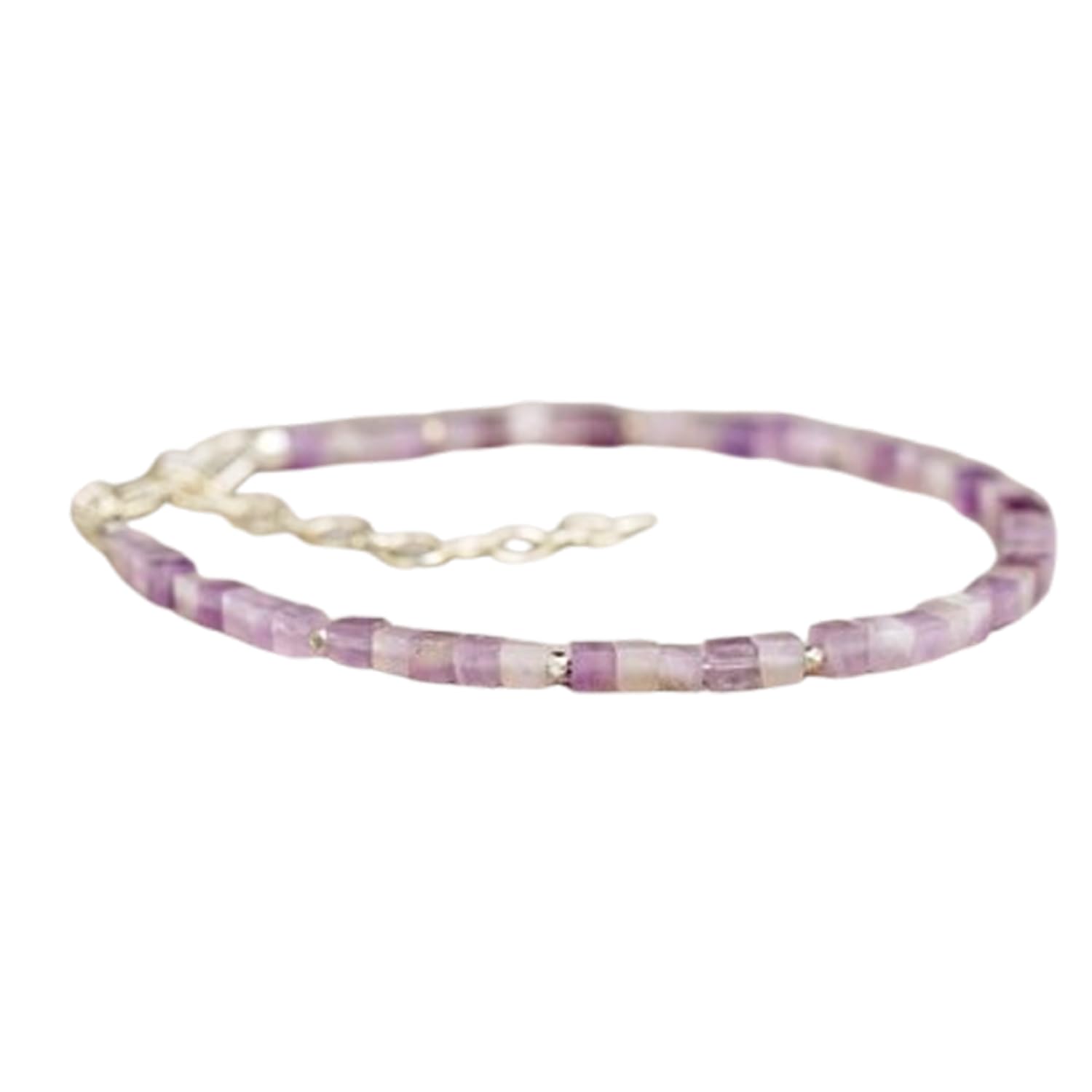 Pulsera de amatista para regalo especial con cierre de plata y estuche ajustable 7