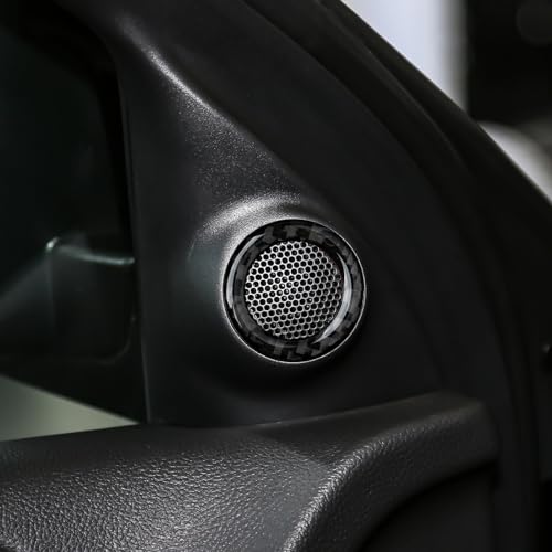 Image of Speaker Cover Decals for 2011-2024 Dodge Durango / 2011-2021 Jeep Cherokee WK2 / 2022 WK Accessories Carbon Fiber Interior Stickers