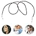 Hemoton Mask Lanyard and Glasses Holder, Fashion Pu Leather Braided Chain Strap, Comfortable around Neck for Adults, Light Brown Eyewear Accessory for Face Mask and Glasses