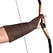 Leather Archery Arm Guard for Men, Women & Youth, Protective Bracer, Full Grain Leather Forearm Protection, Wrist Arm Bracer for Archers, Durable Bow Archery Sleeve Arm Guards (Bourbon Brown)