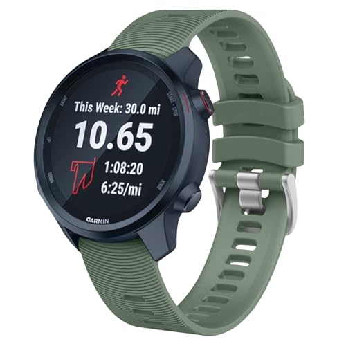 Image of Tobfit 20mm Straps Compatible with Garmin Forerunner 165 /165 Music, Forerunner 55 /158,245 /245 Music, 645 /645 Music Band for Women Men, Silicone Strap for Garmin Watch