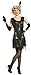 Produktbild Bristol Novelty 72179 Roaring 20's Lacey Kostüm 20s Lacy Lindy Deluxe Flapper-Kleid, Schwarz, Size 10-14