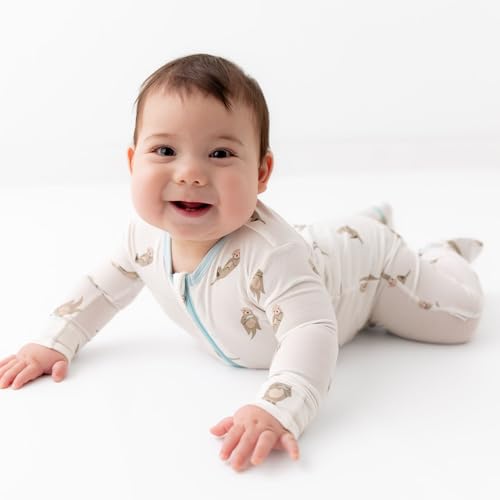 Image of Bamboo Little Soft Baby Footie Pajamas, Baby Clothes, Newborn Sleepers, 95% Viscose and 5% Spandex, 0-24 Months