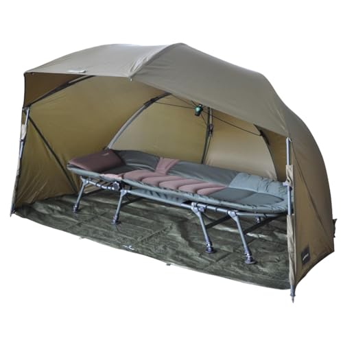Foto von MK-Angelsport extra großes Brolly 1,52m x 2,47m x 1,45m (LxBxH), schnellaufbau Shelter 60 Zoll, wasserdichtes Zelt, 10.000mm Wassersäule, 1 Mann