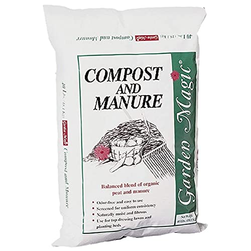 Michigan Peat 2-Pack Compost and Manure Blend, Garden Magic Mix w/Odor-Free Blend, 40 Lbs - Outdoor Lawn and Gardening Mixture with Nutrients and Minerals for Soil Potting and Planting - Thumbnail 6