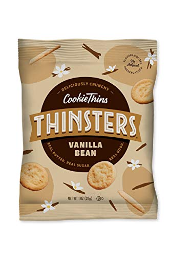 Image of THINSTERS Cookies Variety Pack, Chocolate Chip & Vanilla, 1oz (Pack Of 24), Non GMO, Peanut Free, Lunch Box, Snack Packs