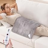 WOOMER Extra Large Heating Pad, 20'x24' XLL Heating Pad, Heat Pad with Multi-Color Option, Moist Heat Therapy Feature, Auto Shut-Off, Power Cords Storage Belt