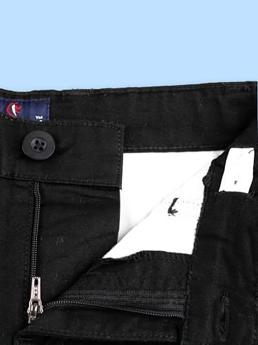 Image of KiddoPanti Boys Solid Cotton Woven Knee Length Formal Shorts