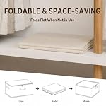 3Pack Canvas Storage Bags for Clothes & Comforters with Clear Window, Beige - Image 6