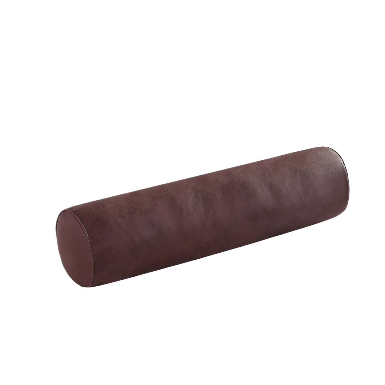 Cylindrical Pillowcase Round Cervical Roll Cylinder Bolster Pillow Removable Washable Cover Ergonomically Designed for Head, Neck,Back, and Legs(Tech cloth -coffee,15x40cm 1pcs)