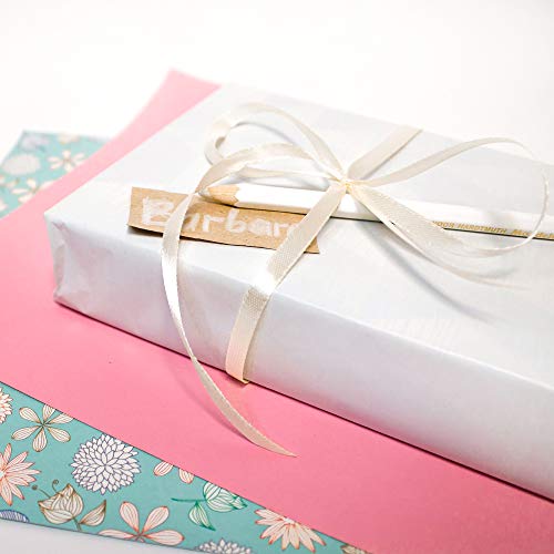 Image of Ivory Ribbon 1 /4 Inches 36 Yards Satin Roll Perfect for Scrapbooking, Art, Wedding, Wreath, Baby Shower, Packing Birthday, Wrapping Christmas Gifts or Other Projects