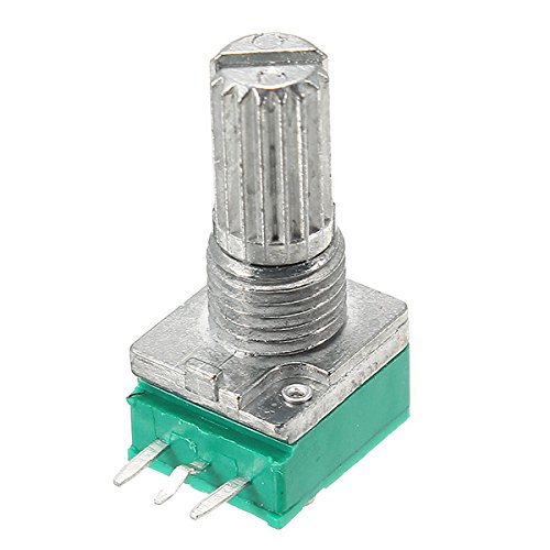 Close-up view of the potentiometer, used for adjusting motor speed.