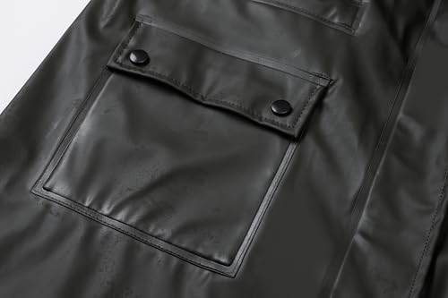 Cromoncent Kids Raincoats, Boys Girls Rain Ponchos Waterproof with Detachable Hood3