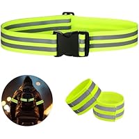 EQLEF Brazalete reflectante running, 3 cinturones alta