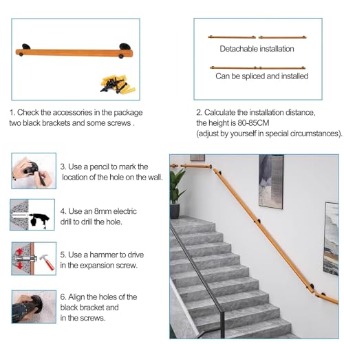 Main courante escalier bois pour éliminer les risques de chute et glissade