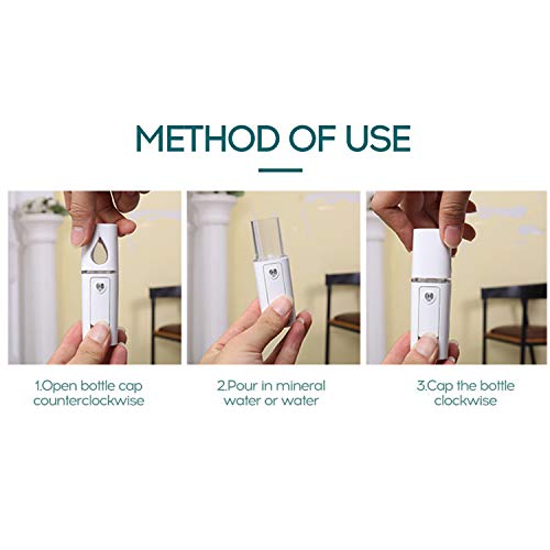 KKmoon Nano Facial Mister 20mL Umidificador Facial Portable Cool Mist Facial Steamer SPA Spray Hidra