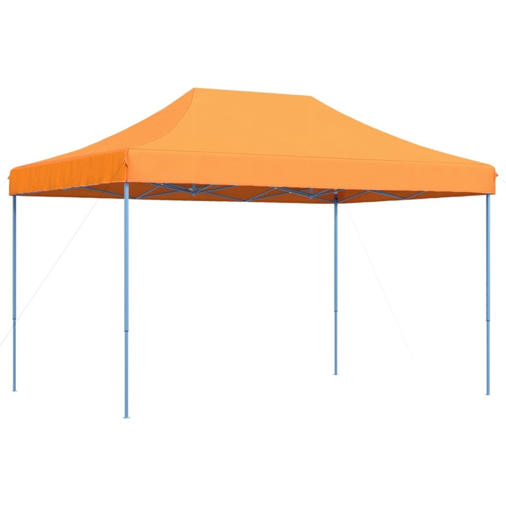 Pomarańczowy składany namiot imprezowy Pop-up 410 x 279 x 315 cm, namiot altanowy, altana zewnętrzna, altana ogrodowa, altana zewnętrzna, altana imprezowa