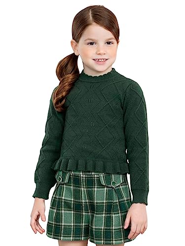 Abel & Lula Structured Knit Turtleneck for Girls Bottle