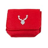  lordies Edelweiss Trachten Tasche Oktoberfest Dirndl aus Filz mit Hirsch Rot