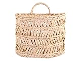 Wandkorb aus Wasserhyazinte Flechtkorb versch. Größen Henkelkorb Korb Natur Chic Antique (15191-00 H30x25x12,5cm)