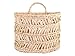 Kosz ścienny z hiacyntu wodnego pleciony kosz różne rozmiary kosz z rączką kosz naturalny Chic Antique (15191-00 wys. 30 x 25 x 12,5 cm)