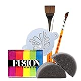 Kids’ Arts and Crafts Kit | 1 Stroke Face Painting Non-Toxic Set with a Fusion Body Art 50gr...