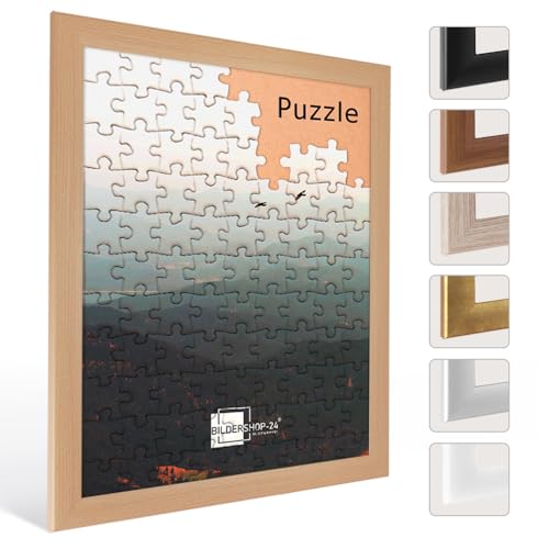 Bildershop-24 Cadre à puzzle/photo Valencia 60X85cm Hêtre pour 1500-2000 Pièces