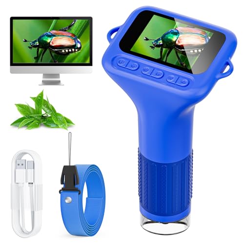 Microscopio digitale per bambini, schermo IPS SKYBASIC da 2,0 pollici,