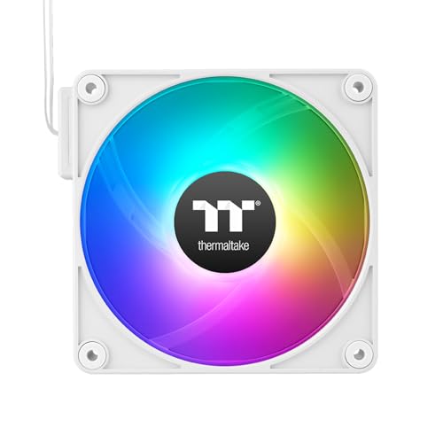 Image of Thermaltake CT120 EX ARGB Sync PC Cooling Fan White (3-Fan Pack), Magnetic Connection, 5V Motherboard Sync, 16.8 Million Colors 9 Addressable LEDs, 120 mm Case /Radiator Fan, CL-F190-PL12SW-A