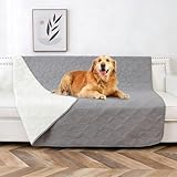 MFUSUL Coperta Cane 132x208cm, Copridivano impermeabile, Coperta per Animali Domestici Lavabile, Tappetino Protezione per Cani di Media e Grande Taglia, Grigio
