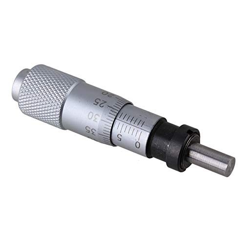 Micrometer Head Measure Tool 0-13Mm Flat Type Plain Thimble Silver +/-0.01Mm Accuracy #TOP1