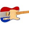 Fender Buck Owens Telecaster Electric Guitar - Red, Silver, and Blue Sparkle