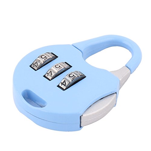 Image of Aexit Suitcase Luggage Padlocks & Hasps Lock Metal Portable Handbag Shape 3 Digits Password Combination Padlocks Padlock Blue